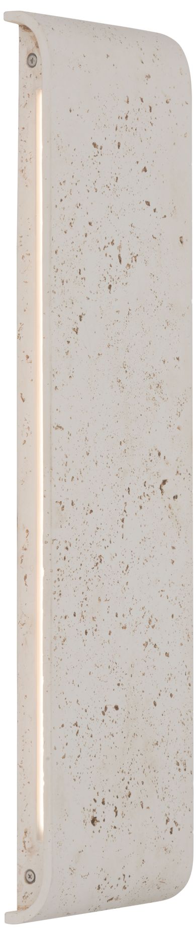 Golden Lighting Stela Integrated Led 24in Outdoor Wall In White Travertine