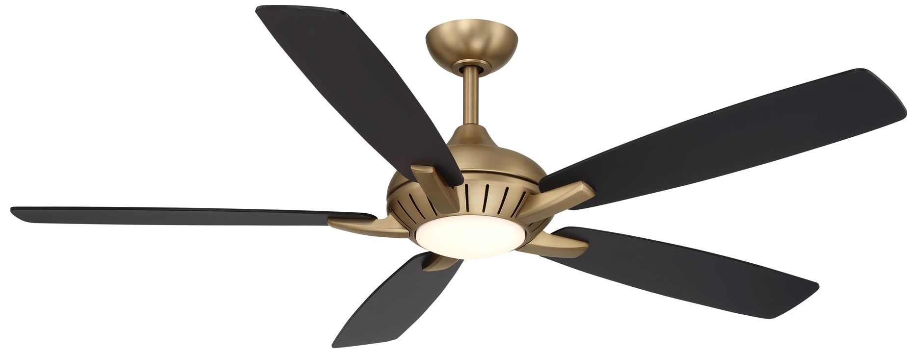 Minka Aire Minka-aire Dyno 60-in Led Brushed Brass And Black 5-blades Ceiling Fan