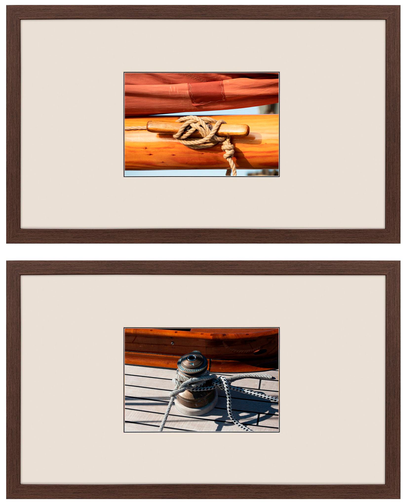 Paragon Sailboat Rigging Ii 45"w X 27"h Framed Art - Set Of 2