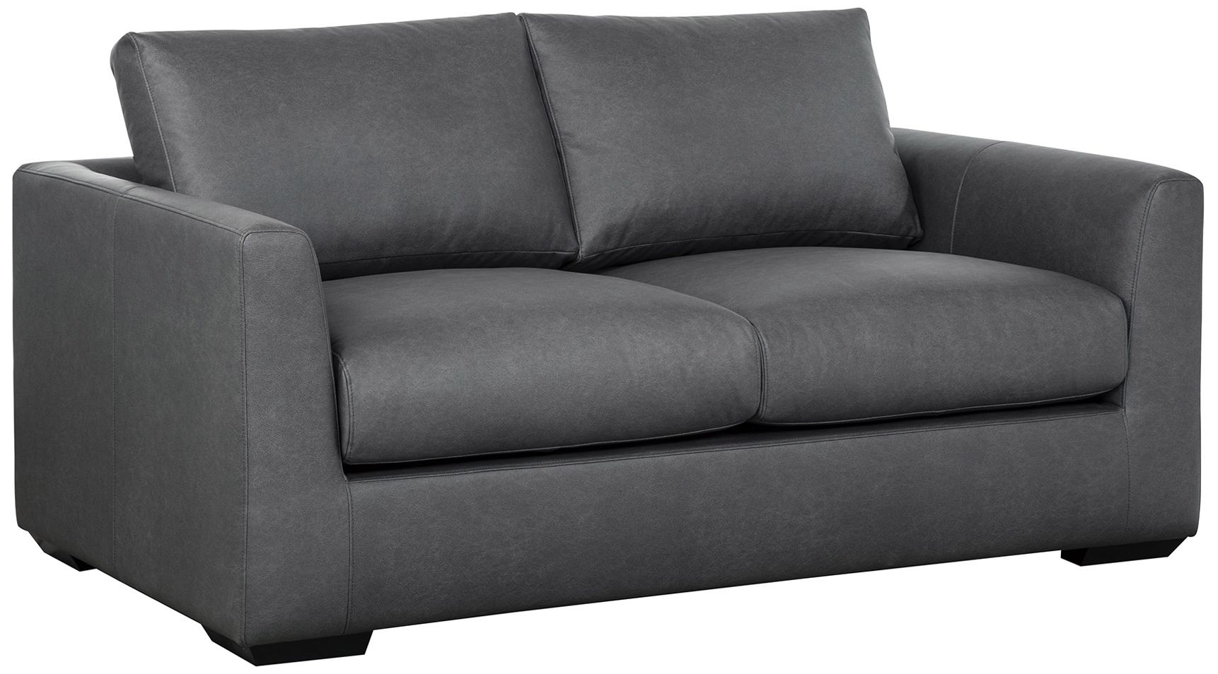 Cleo Contemporary Upholstered Loveseat in Pewter