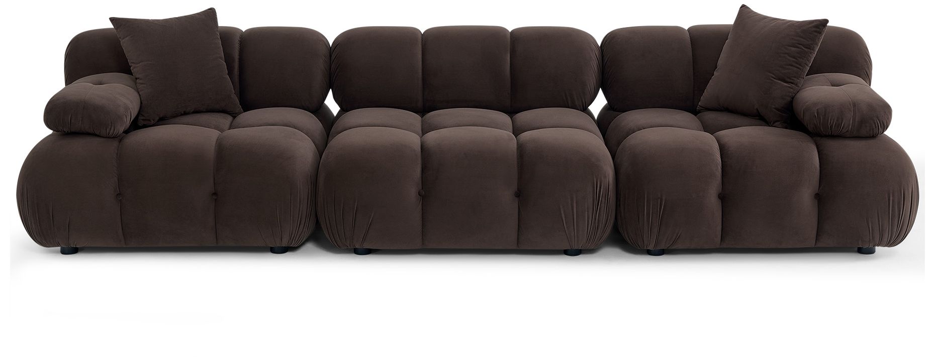 Calliope Dark Brown Performance Velvet Modular Sofa