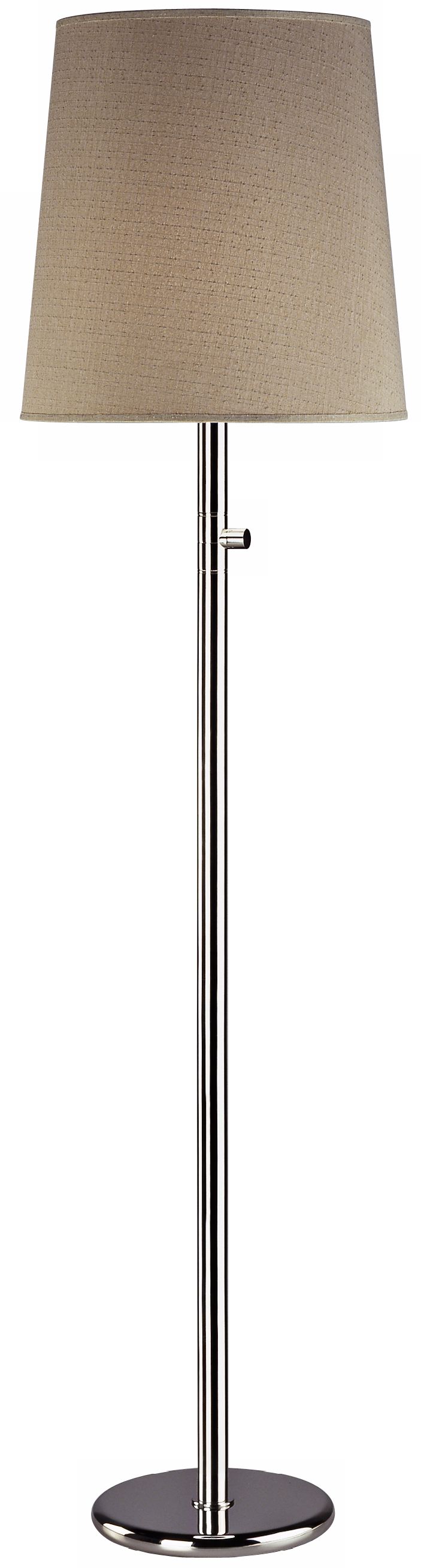 Robert Abbey Chica Polished Nickel and Taupe Floor Lamp