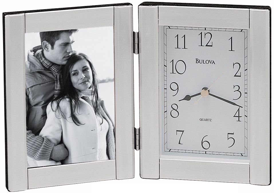 Bulova Forte Photo Frame Clock F6727 Lamps Plus