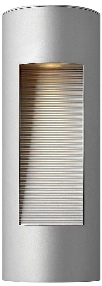 Hinkley Luna Dark Sky 16" High Titanium Outdoor Wall Light