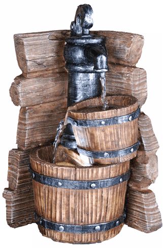 Rustic Spigot and Buckets 11 1/2" High LED Tabletop Fountain