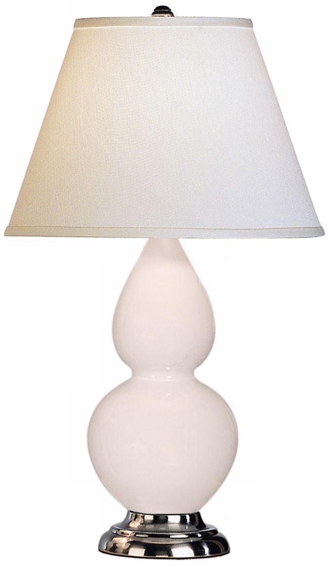 Robert Abbey 22 3/4" White Ceramic and Silver Table Lamp