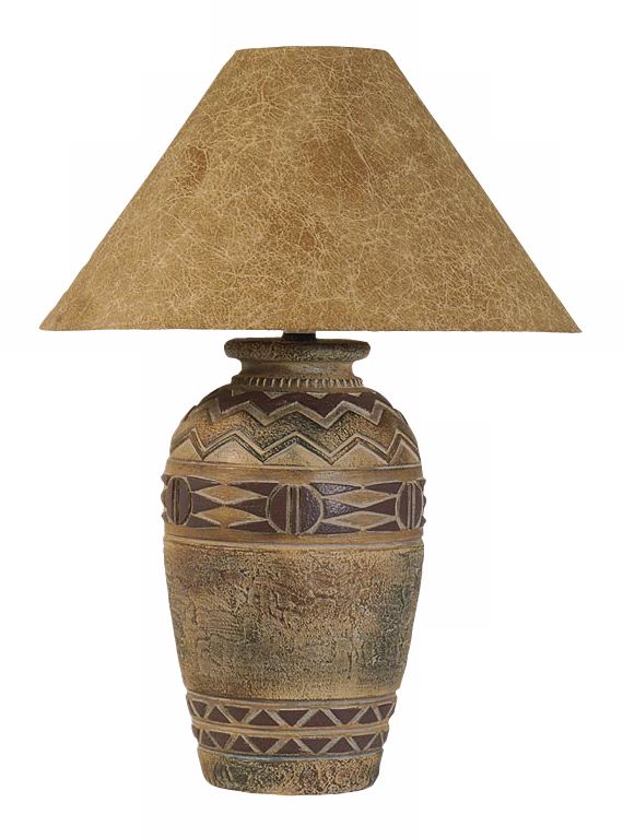 Paprika Hide Shade Southwest Table Lamp - #H1325 | Lamps Plus