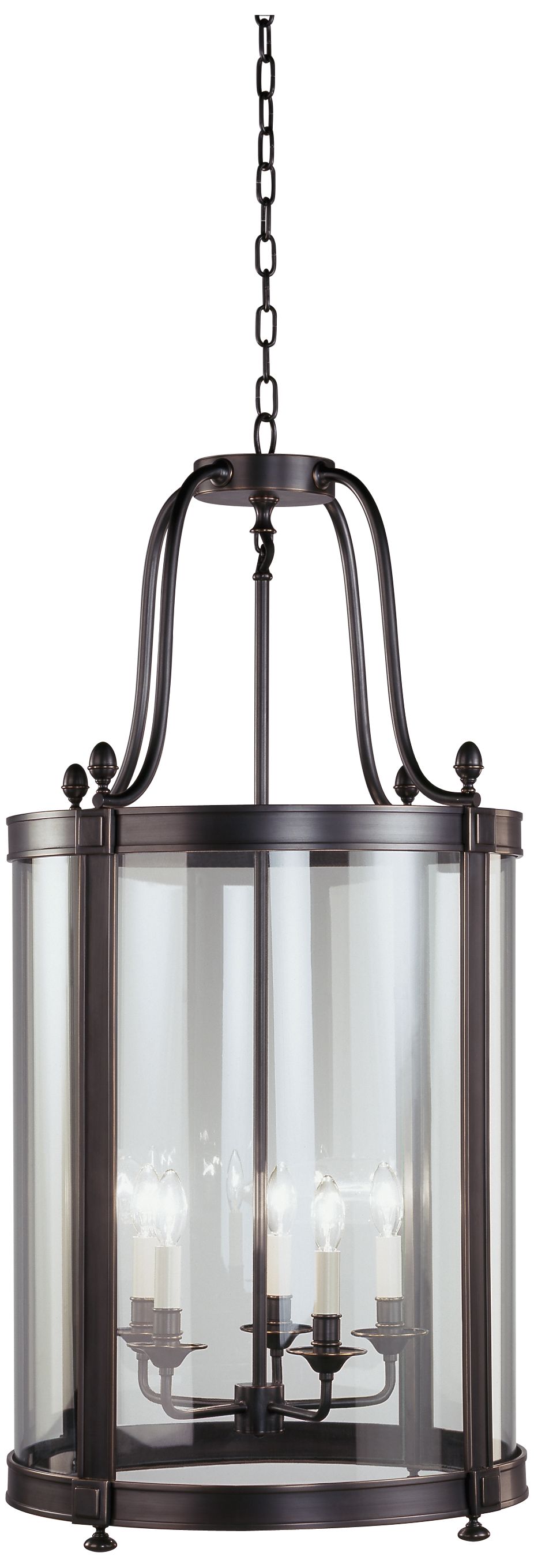 Blake Deep Bronze Patina 19"W 5-Light Entryway Chandelier