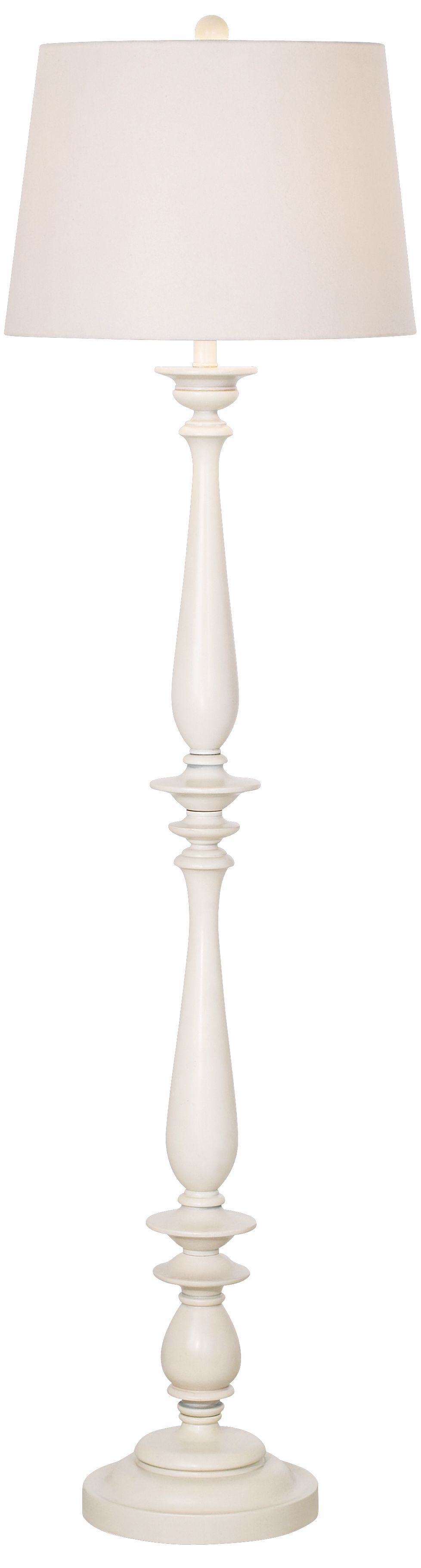 Coastal Turned Base White Floor Lamp H3789 Lamps Plus