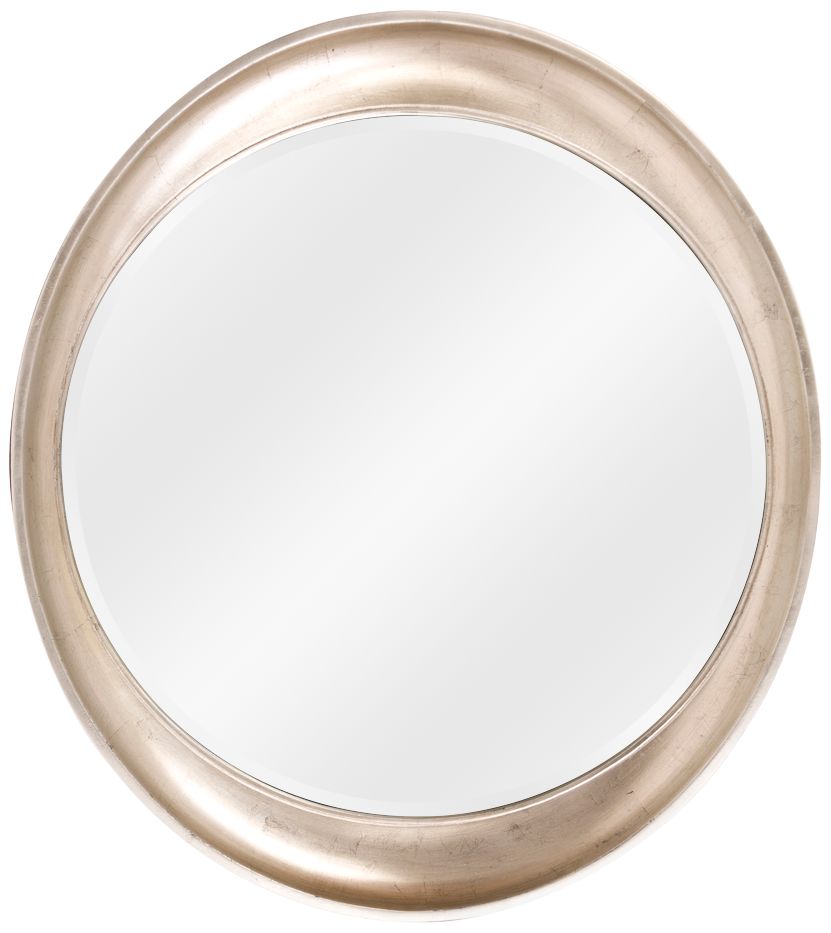 Elliptical Burnished Silver 35" x 39" Wall Mirror