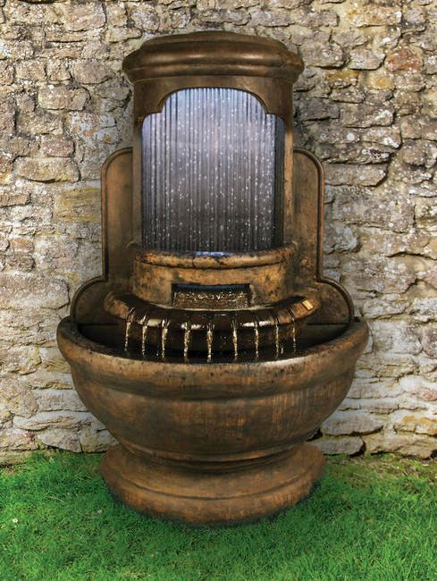 Wall Falling Diamonds 69 1/2"H Aged Iron Outdoor Fountain