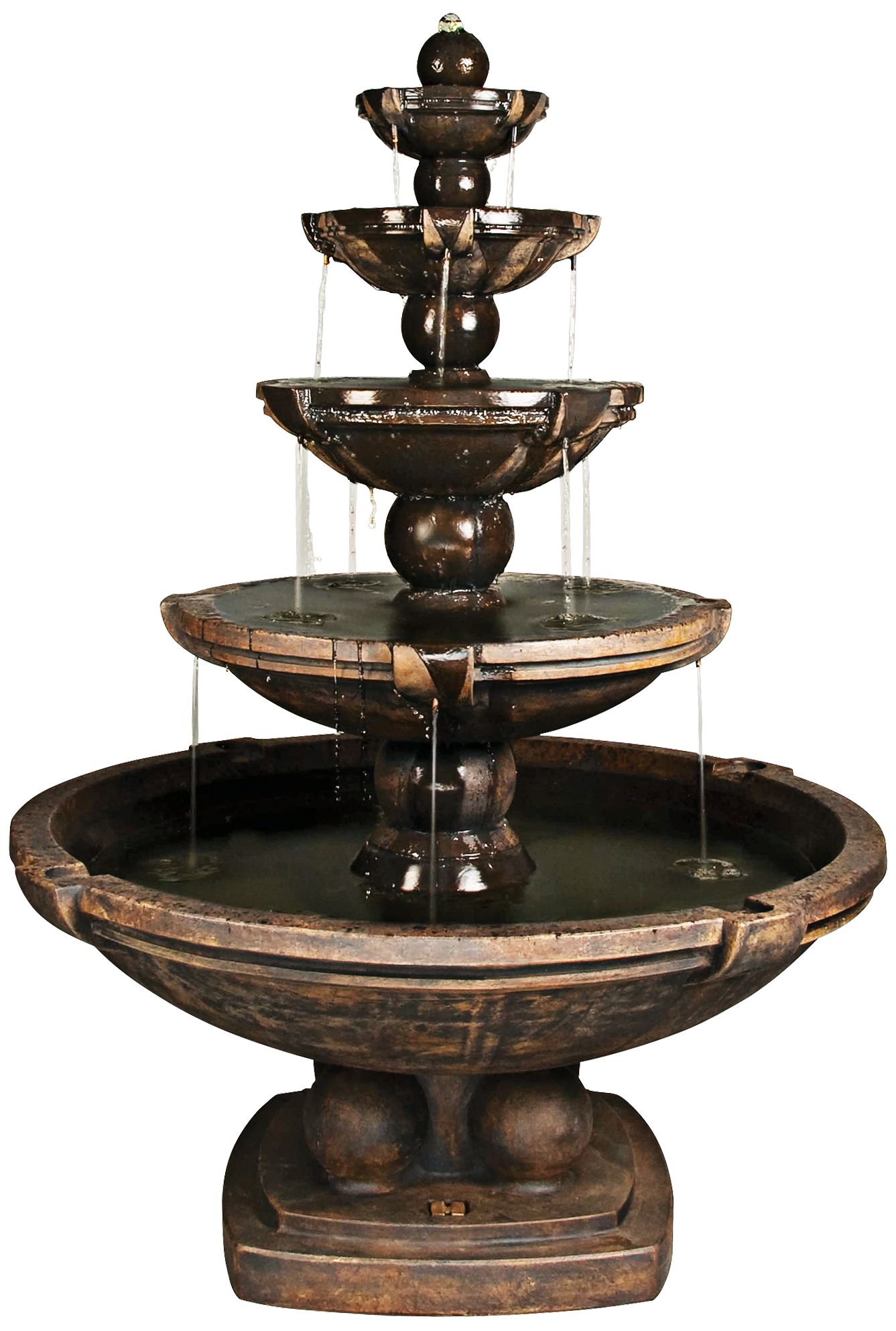 Ebony Spheres 68 1/2" High Traditional Stone Fountain