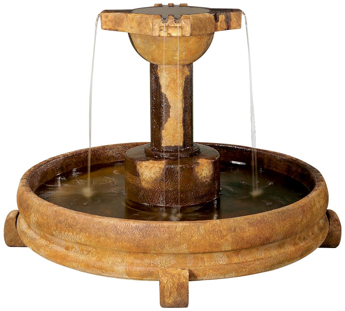 Henri Studio 28" High Relic Lava Overflowing Cross Fountain