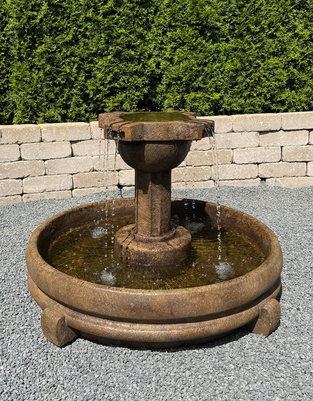 Henri Studio 28" Relic Lave Cross Fountain