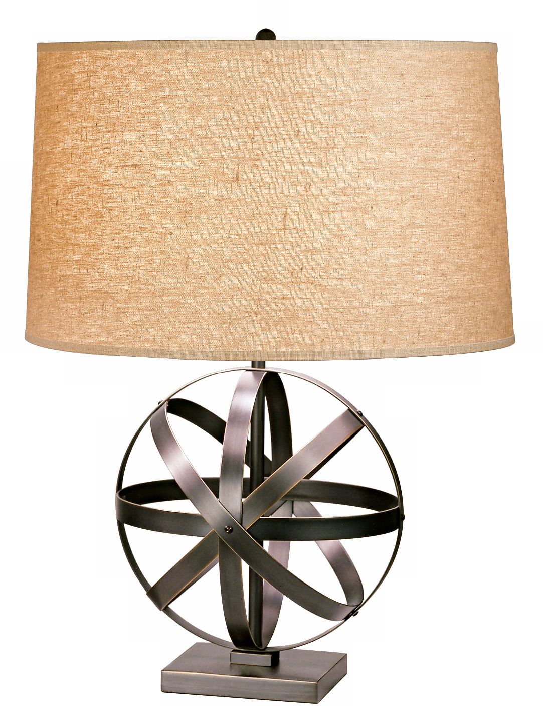 Robert Abbey Bronze with Driftwood Linen Shade Accent Lamp