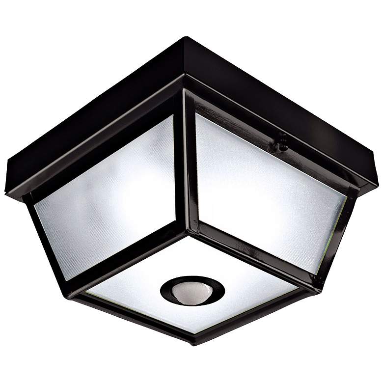 Benson Black 9 1/2&quot; Wide Motion Sensor Outdoor Ceiling Light
