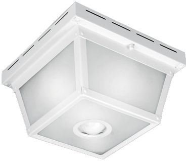 Benson White 9 1 2 Wide Motion Sensor Outdoor Ceiling Light