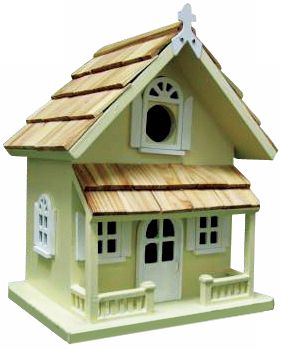 Yellow Cottage Bird House – Charming, Durable Outdoor Feeder