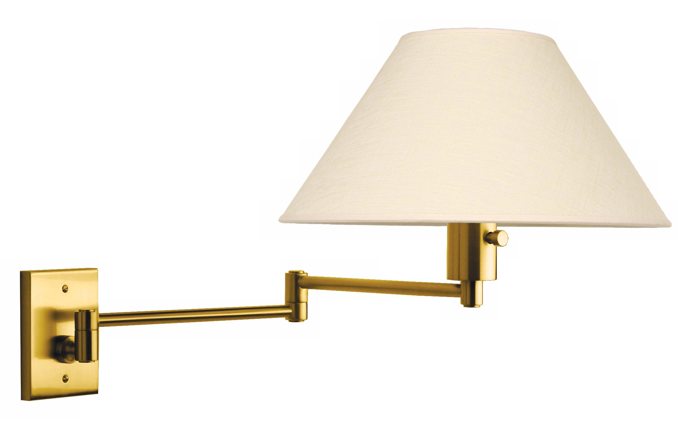 Urban Avenue Series Brushed Brass Hard-Wire Swing Arm