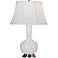 Robert Abbey Genie Silver and Lily Ceramic Table Lamp