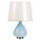 Jonathan Adler Capri Short Blue Glass Table Lamp