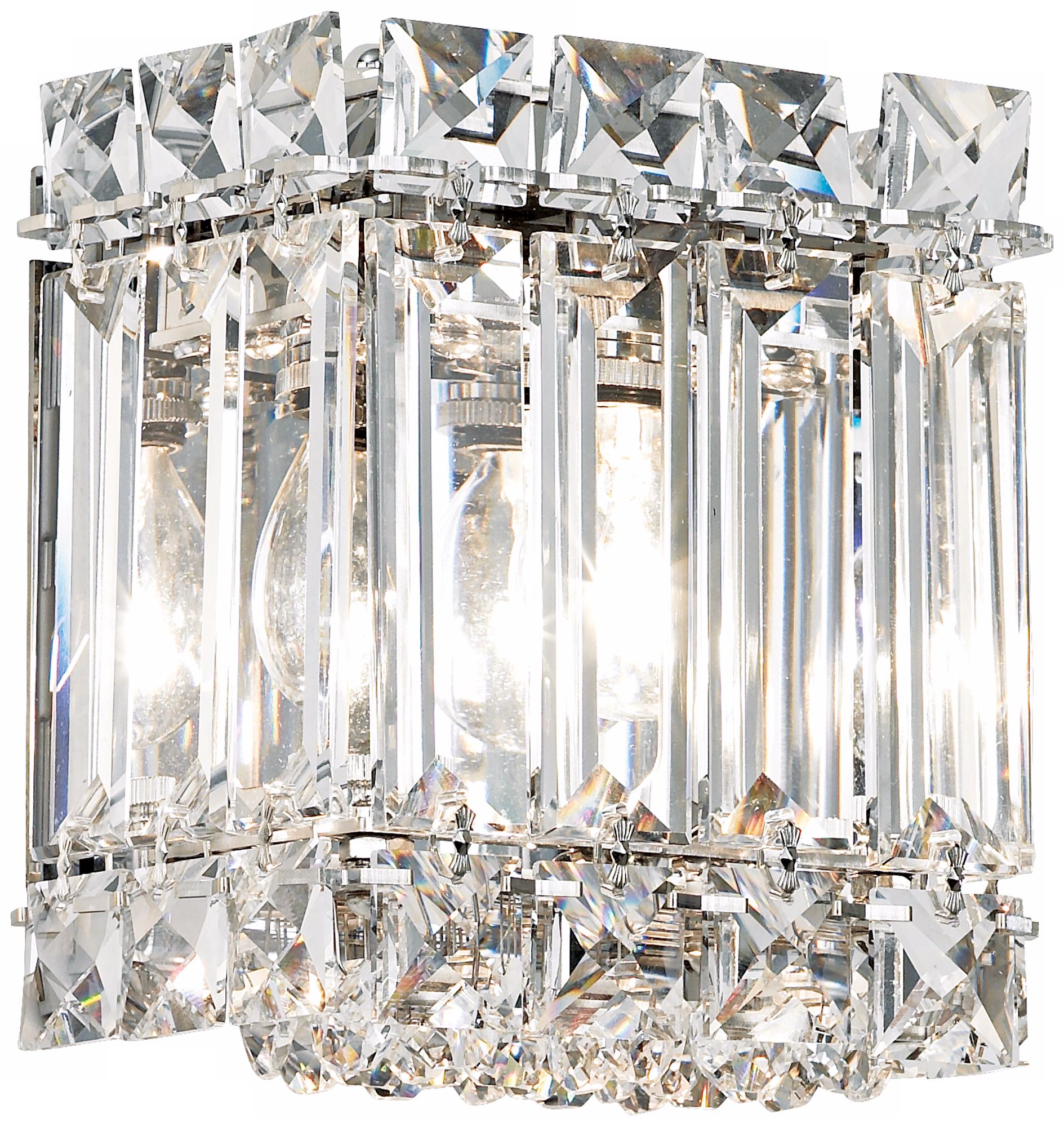 Schonbek Quantum Collection 5" High Crystal Wall Sconce