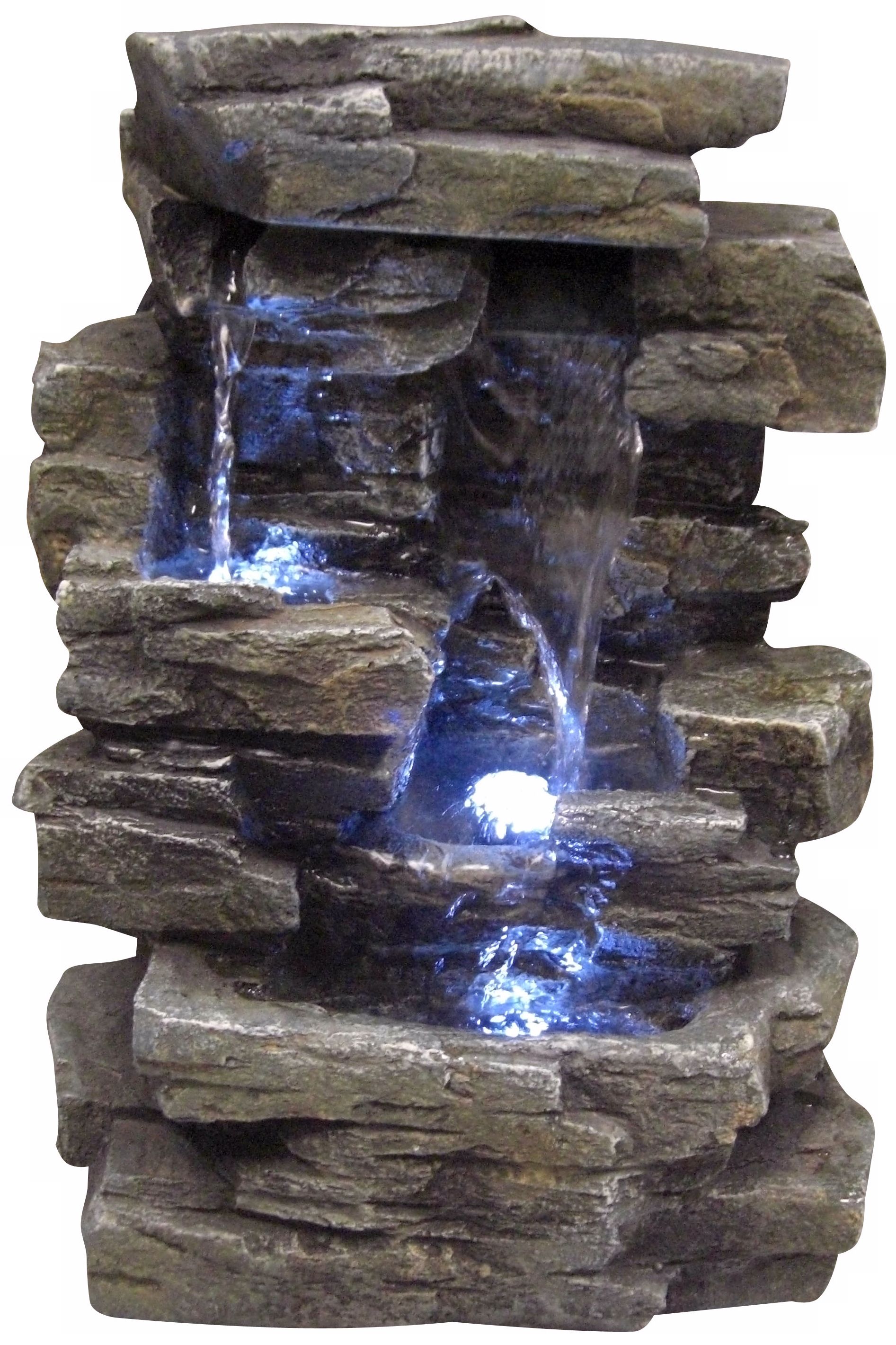 Faux Slate Stone Waterfall 14" High Tabletop Fountain J3442 Lamps Plus