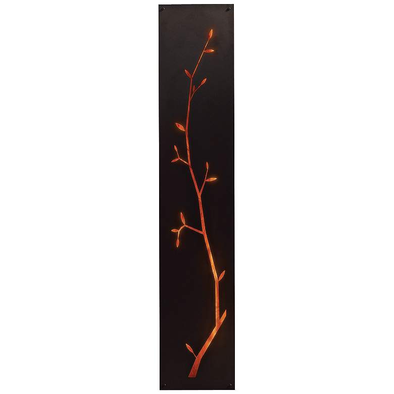 Leaf Silhouette 48 1/2&quot; High Tall Sconce by Hubbardton Forge