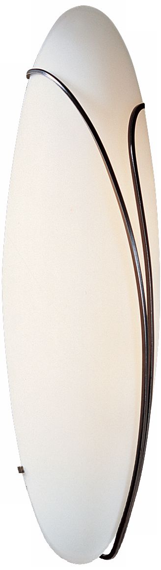 Oval Reed Right Opal Glass 20" High Wall Sconce