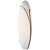 Oval Reed Right Opal Glass 20&quot; High Wall Sconce