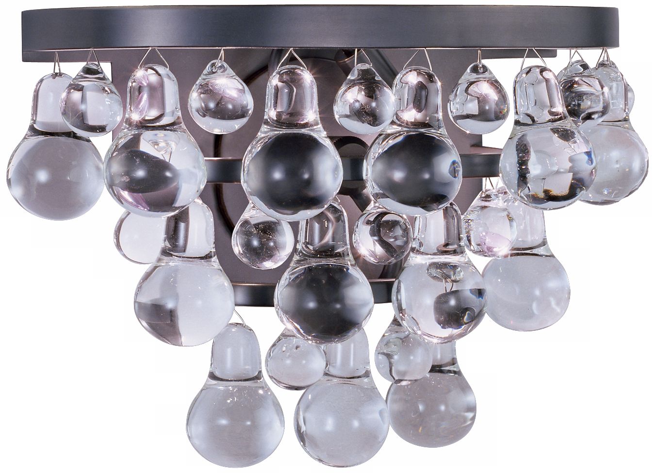 Bling 13 1/4" Wide Deep Patina Bronze Wall Light Sconce