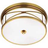 Robert Abbey Chase Brass 15&quot; Wide Flushmount Ceiling Light