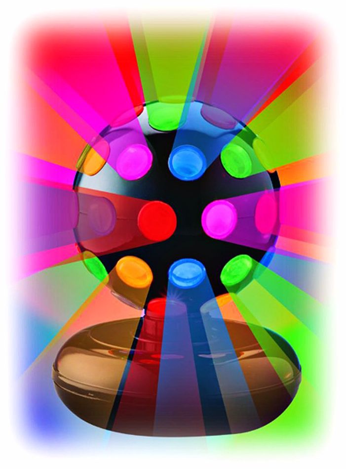 Rotating Multicolor 6" Disco Ball Table Lamp
