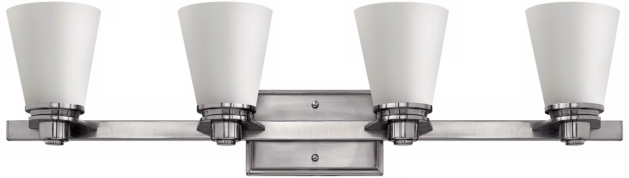 Avon Collection Nickel 31 3/4" Wide 4-Light Bath Wall Light