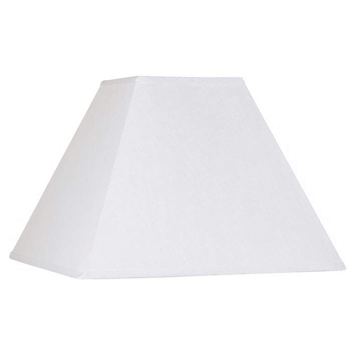 White Linen Square Lamp Shade 7x17x13, Small Grey Square Lamp Shade