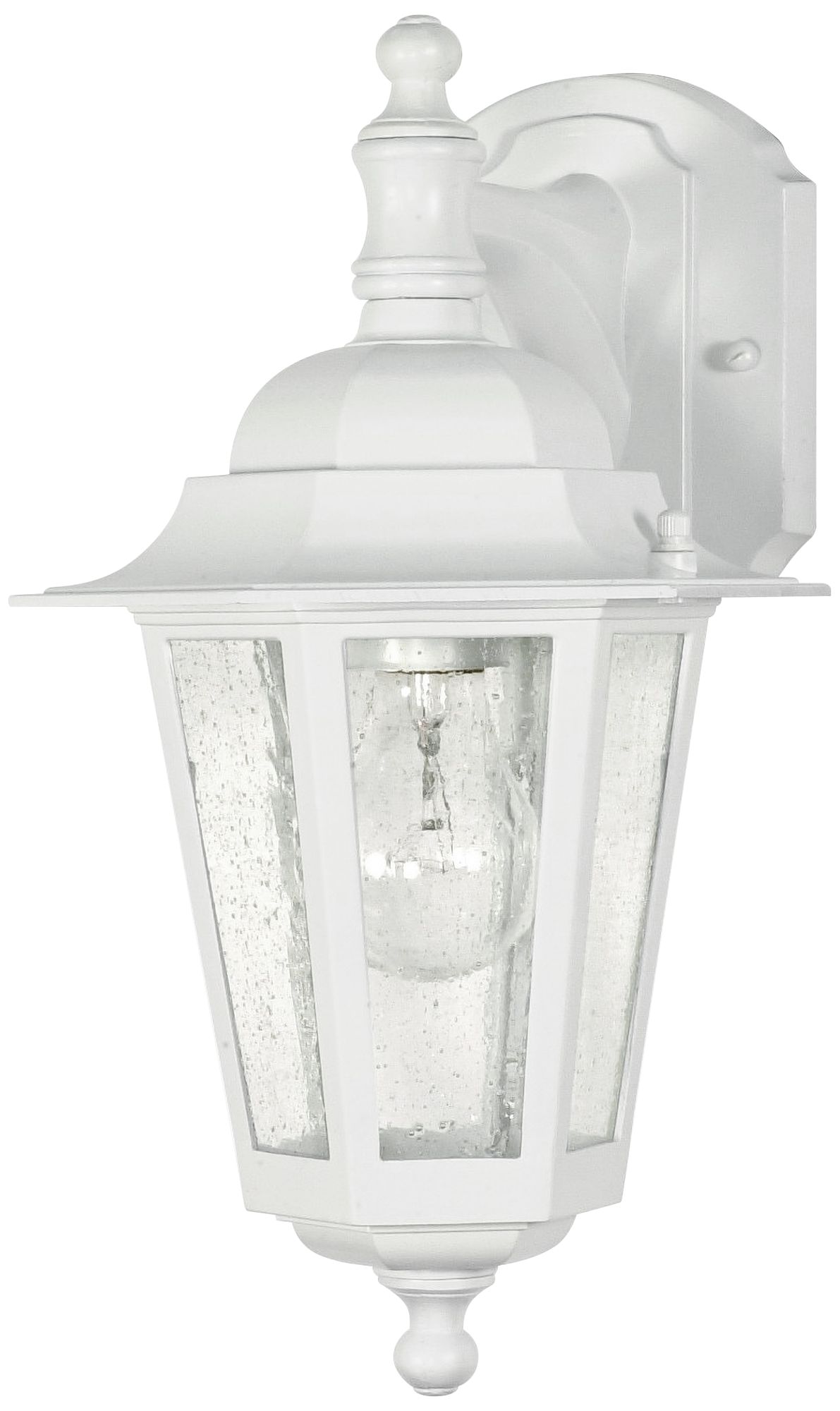 Cornerstone 13"H White and Seeded Glass Outdoor Wall Light