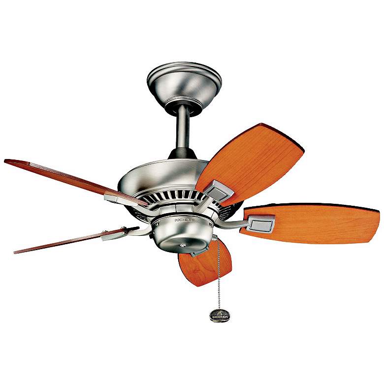 30&quot; Kichler Canfield Brushed Nick Indoor Outdoor Ceiling Fan