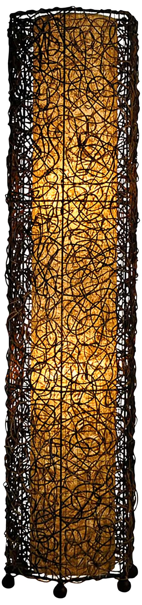 Eangee Durian Nito Tower Vines Iron Floor Lamp
