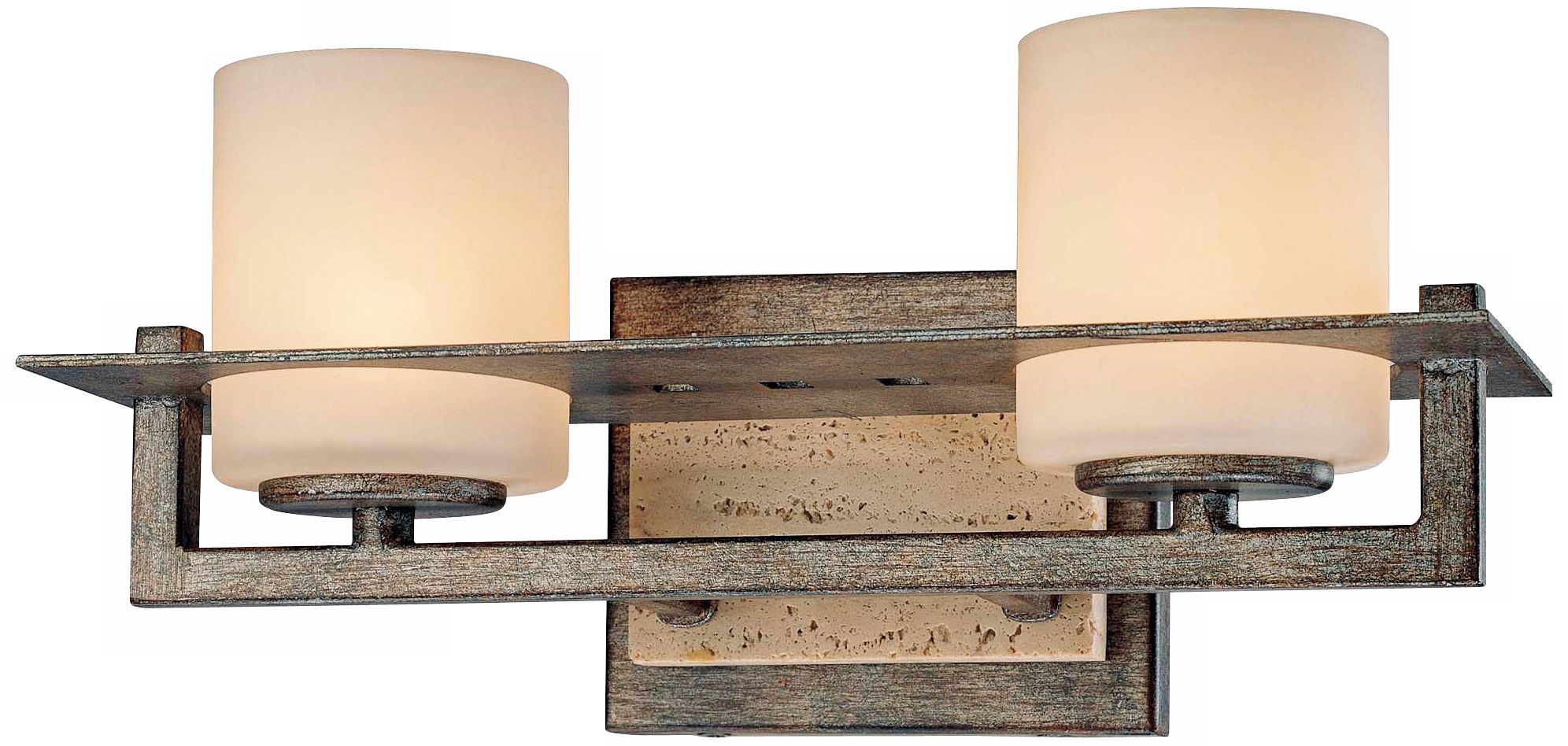 Compositions 12 3/4" Wide Iron 2-Light Bath Light