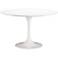 Zuo Wilco 47" Wide Mid-Century White Dining Table
