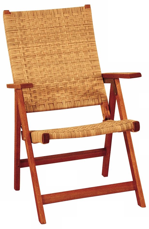Eucalyptus Woven Seat Outdoor Folding Chair