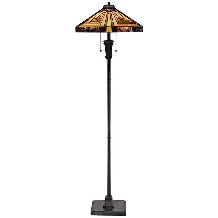 Quoizel Stephen Style Art Glass, Indian Style Floor Lamps