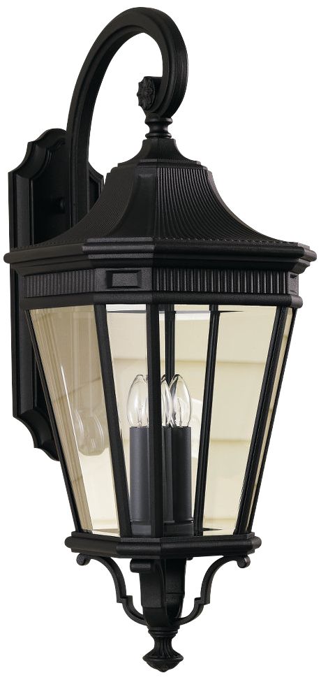 Feiss Cotswold Lane 30"H Black Outdoor Wall Light