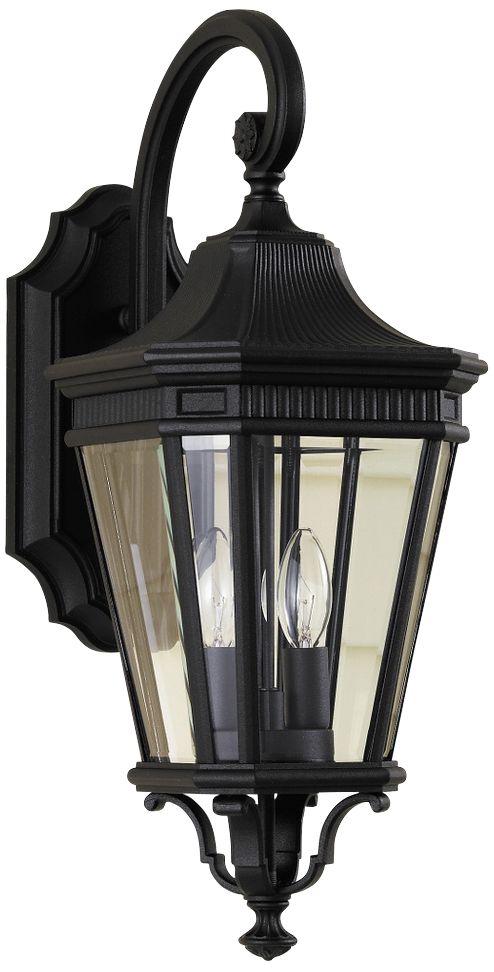 Feiss Cotswold Lane 20 1/2" High Black Outdoor Wall Light M8668
