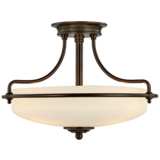 Griffin Collection Palladian Bronze 17&quot; Wide Ceiling Light