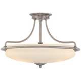 Griffin Collection Antique Nickel 21&quot; Wide Ceiling Light