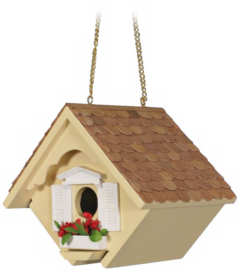 Yellow Little Wren Cottage Bird House