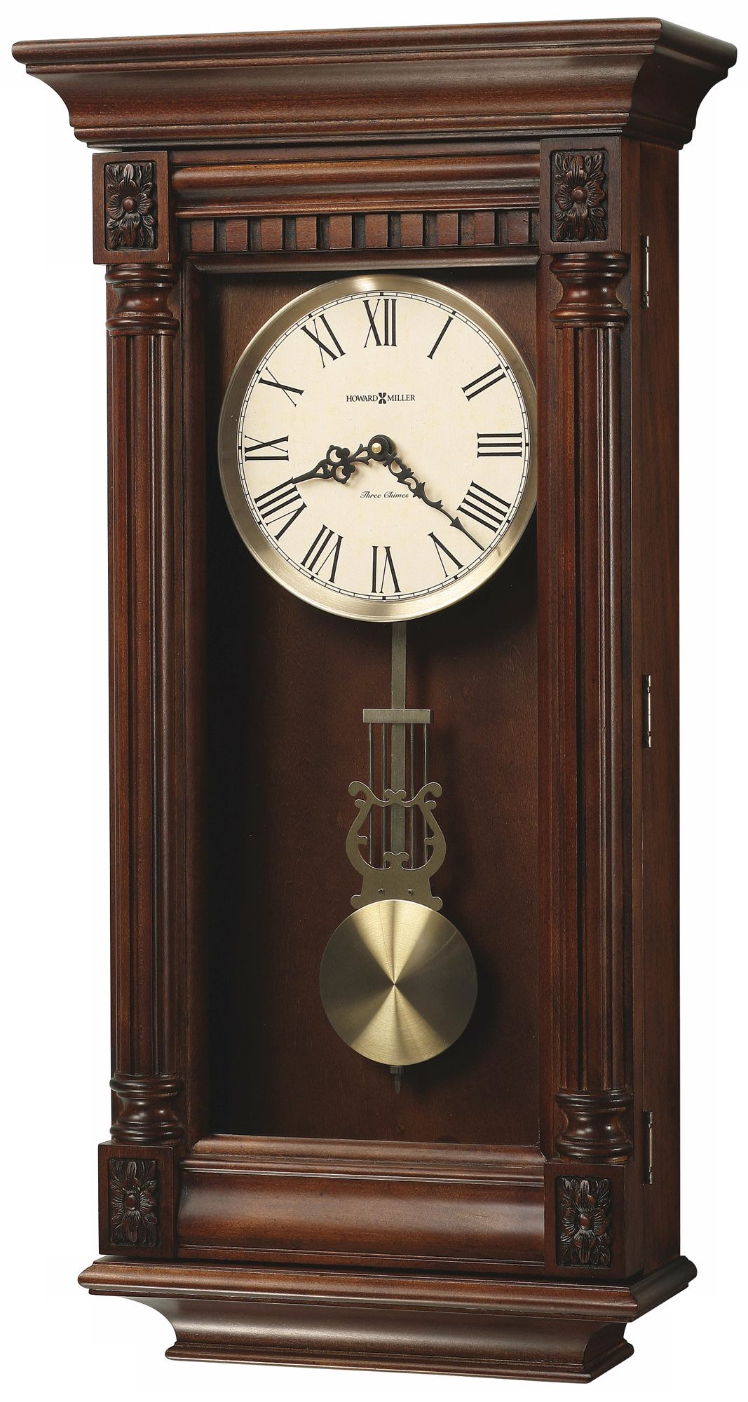 Lewisberg 27" High Traditional Chiming Wall Clock