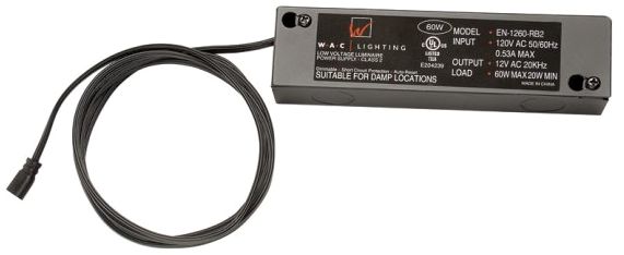 WAC InvisiLED 6.5"W Remote Class 2 Tape Light Transformer