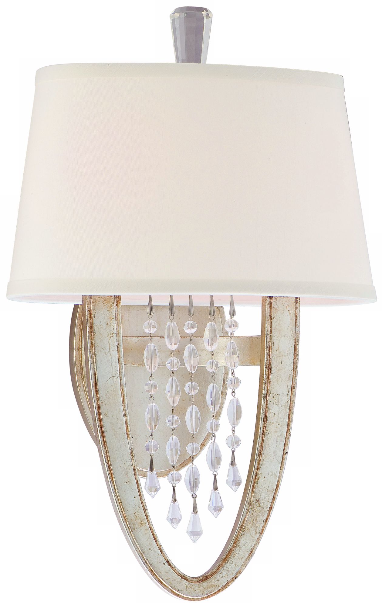 Corbett Viceroy Collection 15" High Silver Leaf Wall Sconce